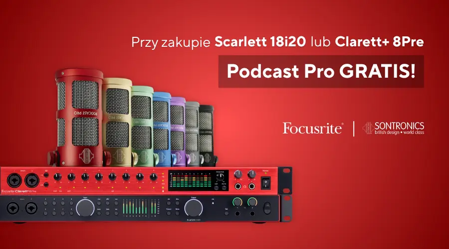 Scarlett 18i20 4th Gen - interfejs audio - promocja! Focusrite-Scarlett-18i20-i-Clarett-8pre-Sontronics-Podcast-Pro-gratis-900x500-1