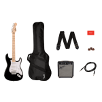 Squier Sonic Stratocaster Pack MF Black Gig Bag, 10G - 230V EU