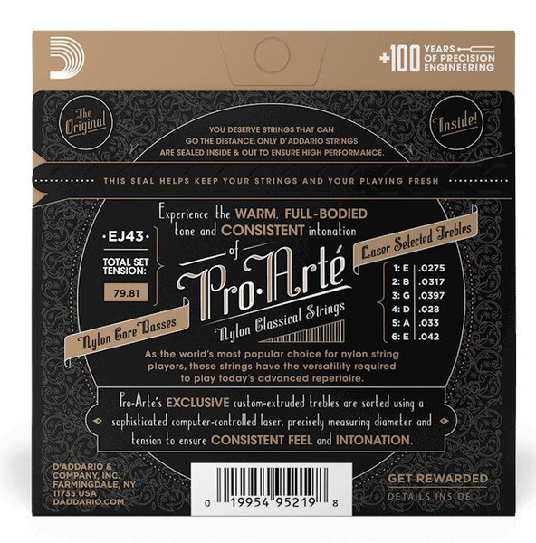 D'Addario EJ 43 struny do gitary klasycznej