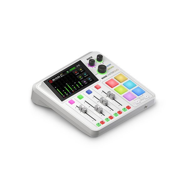 RodeCaster DUO White studio produkcji podcastów