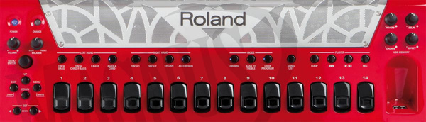 Roland FR 8X RD - cyfrowy akordeon klawiszowy akordeon