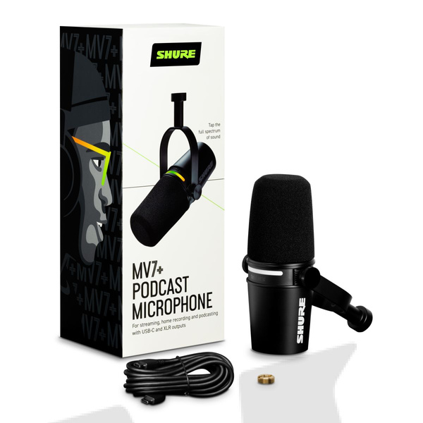 Shure MV7+ K mikrofon podcastowy