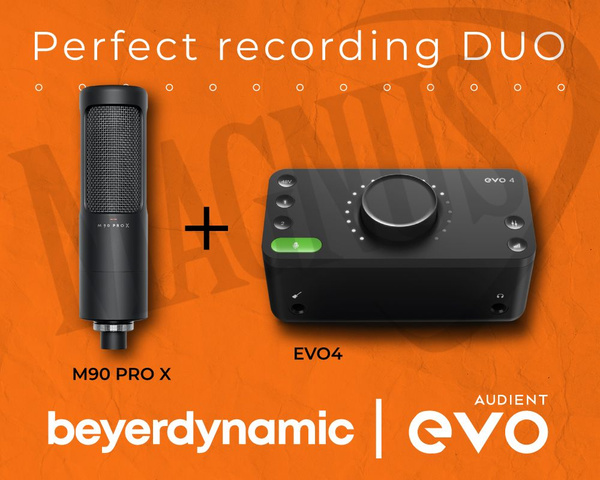 Beyerdynamic M 90 PRO X + Audient Evo 4 - Zestaw