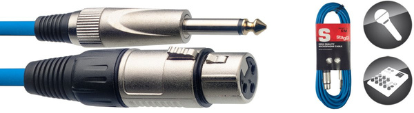 Stagg SMC6XP CBL - kabel mikrofonowy 6m przewód audio