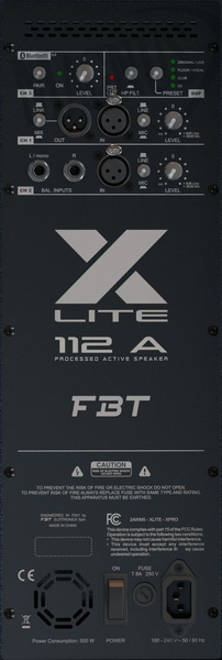 FBT X-Lite 112A dwudrożna kolumna aktywna z Bluetooth