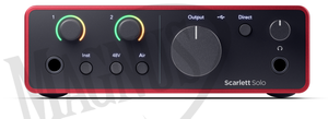 Focusrite Scarlett Solo 4th Gen  - interfejs audio USB - Gwarancja 3 lata