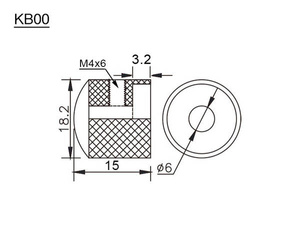 Goldo KB00G - gałka na potencjometr