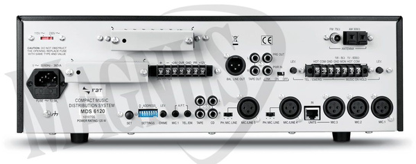 FBT MDS-6240 - wzmacniacz mocy linii 100V z odtwarzaczem MP3 wzmacniacz instalacyjny