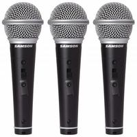 Samson R21S  3 uniwersalne mikrofony dynamiczne z wyłącznikiem