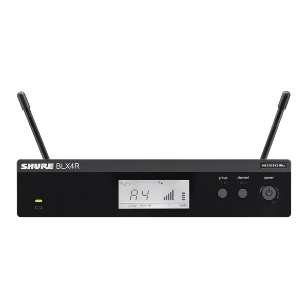 Shure BLX4RE/H8E pojedynczy odbiornik bezprzewodowy rackowy (518-542 MHz)