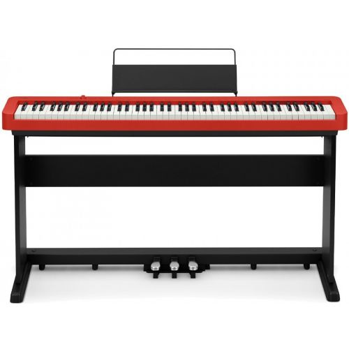 Casio CDP-S160 RD pianino cyfrowe w zestawie ze statywem