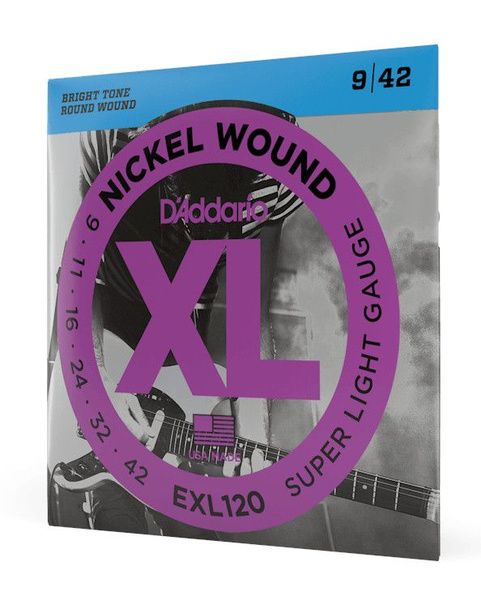 D'Addario EXL 120 Nickel Wound Super Light 9-42