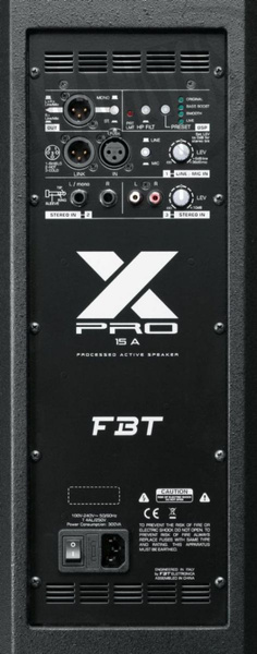 FBT X-Pro 15A - dwudrożna kolumna aktywna kolumna szerokopasmowa aktywna