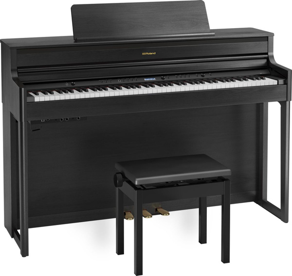 Roland HP704-CH (Charcoal Black) pianino cyfrowe ze statywem KSH704
