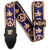 Ernie Ball 4699 Navy Blue and Beige Peace Love Dove Jacquard pasek