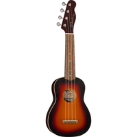 Fender Venice Soprano Uke, Walnut Fingerboard, 2-Color Sunburst ukulele