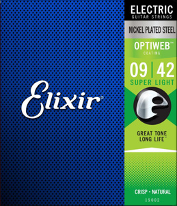 Elixir 19002 Optiweb Super Light 9-42 struny do gitary elektrycznej