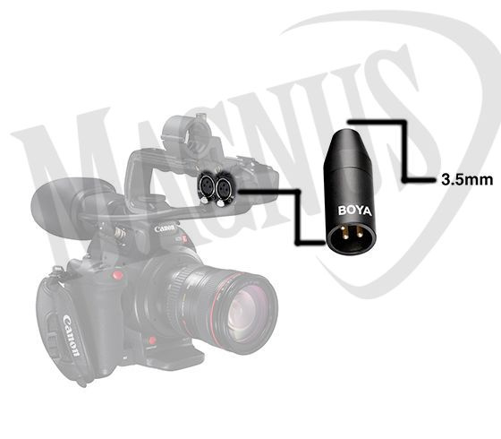 BOYA 35C-XLR Pro adapter 3,5 mm Mini Jack na XLR dla mikrofonów o zasilaniu Phantom