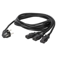 Sommer KGWB3-0180-SW - kabel zasilający IEC 1,8m, potrójny przewód audio