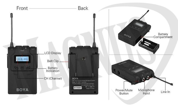 BOYA TX8 PRO cyfrowy nadajnik (transmiter) typu Bodypack