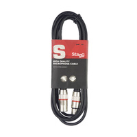 Stagg SMC6 RD - kabel mikrofonowy 6m z czerwonym oznaczeniem końcówek wysokiej jakości