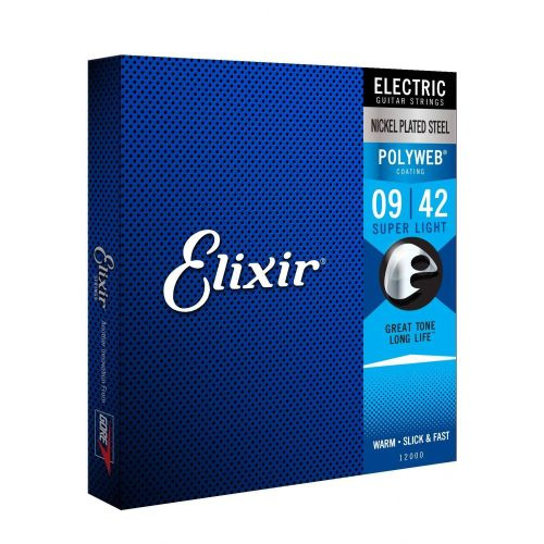 Elixir 12000 Super Light (9-42) PW struny do gitary elektrycznej