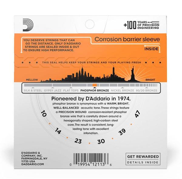 D'Addario EJ15  10-47 Phosphor Bronze