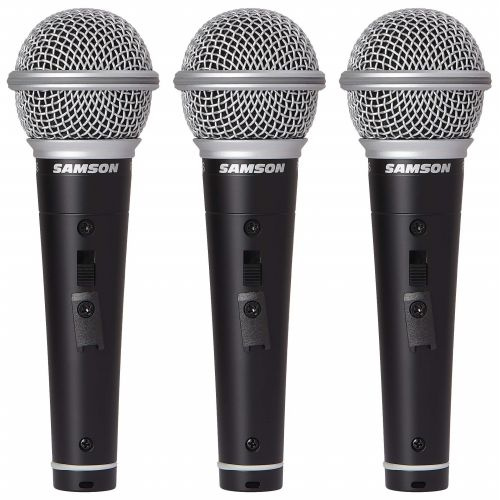 Samson R21S  3 uniwersalne mikrofony dynamiczne z wyłącznikiem