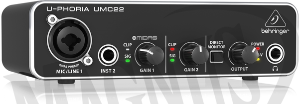 Behringer U-PHORIA UMC22 interfejs audio USB