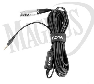 BOYA BY-BCA6 kabel mikrofonowy z wbudowanym przedwzmacniaczem, łączący mikrofon (XLR) ze sprzętem z wejściem 3.5mm TRRS