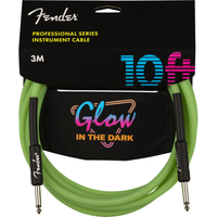 Fender Professional Series Glow in the Dark Cable Green 10′ kabel gitarowy kabel instrumentalny