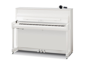 Kawai K-200 ATX4 WH Silver — Pianino akustyczne z hybrydowym systemem AnyTime X4