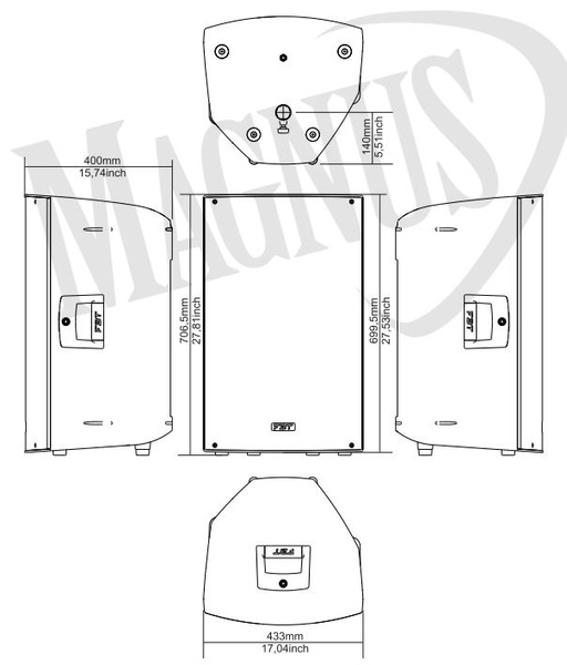FBT X-Lite 15 kolumna szerokopasmowa pasywna