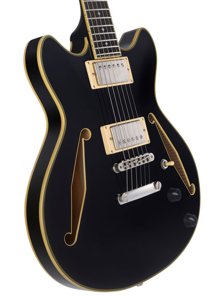 D'Angelico Excel Mini DC Tour Solid Black gitara elektryczna