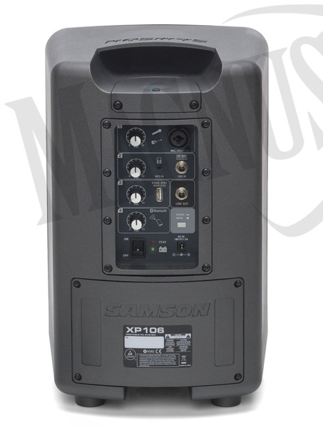 Samson XP106 zestaw nagłośnieniowy z wbudowanym interfejsem Bluetooth i mikrofonem przewodowym