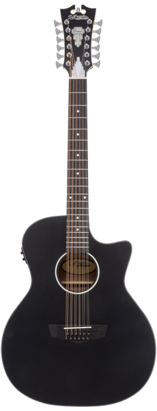 D'angelico Premier Fulton 12 LS Matte Black- gitara elektryczna