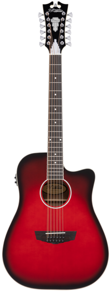 D'angelico Premier Bowery 12 LS Cherry Burst - gitara elektroakustyczna 12-strunowa