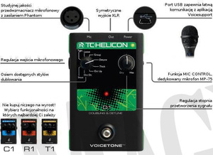TC Helicon VoiceTone D1 Doubling &amp; Detune procesor wokalowy