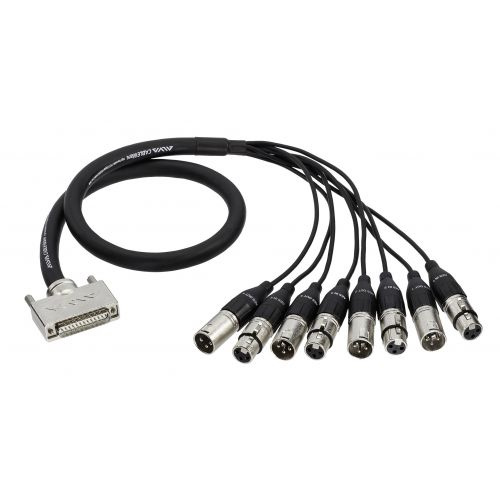 Alva AES25-4F4MPRO1 - Kabel D-Sub25 - 4 x XLRf / 4 x XLRm 1m przewód audio
