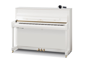 Kawai K-200 ATX4 WH— Pianino akustyczne z hybrydowym systemem AnyTime X4