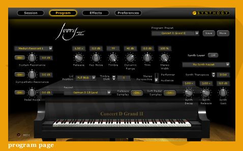 Synthogy Ivory II Grand Pianos Upgrade oprogramowanie studyjne
