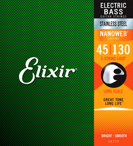Elixir 14777 NanoWeb Stainless Steel 45-130 Long Scale struny do gitary basowej