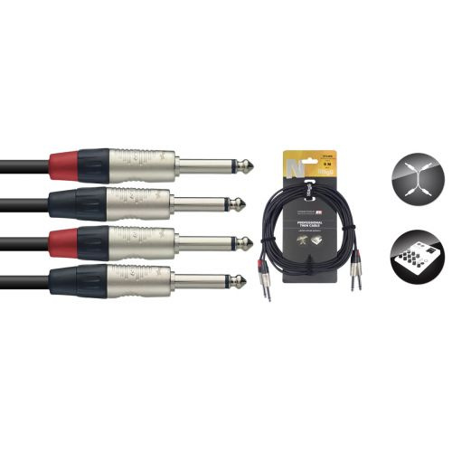 Stagg NTC6PR - podwójny kabel połączeniowy 6m przewód audio