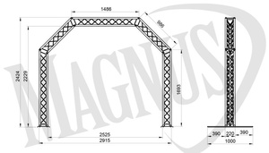 Athletic Light Gate BK statyw oświetleniowy