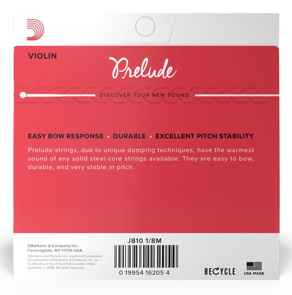 D'Addario Prelude J810 1/8M struny