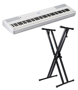 Yamaha P-525 WH pianino cyfrowe ze statywem Guitto