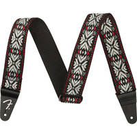 Fender Pasadena Woven Red Snowflake pasek