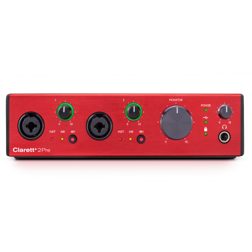 Focusrite Clarett+ 2Pre - interfejs audio USB - Gwarancja 3 lata + HITMAKER pakiet pluginów za ponad 5000ZŁ GRATIS!!
