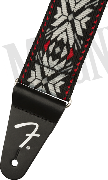 Fender Pasadena Woven Red Snowflake pasek