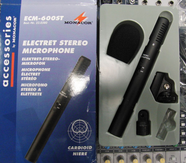 MONACOR ECM-600ST - WYPRZEDAŻ! mikrofon pojemnościowy